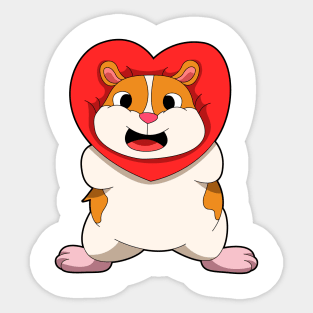 Hamster with Heart Sticker